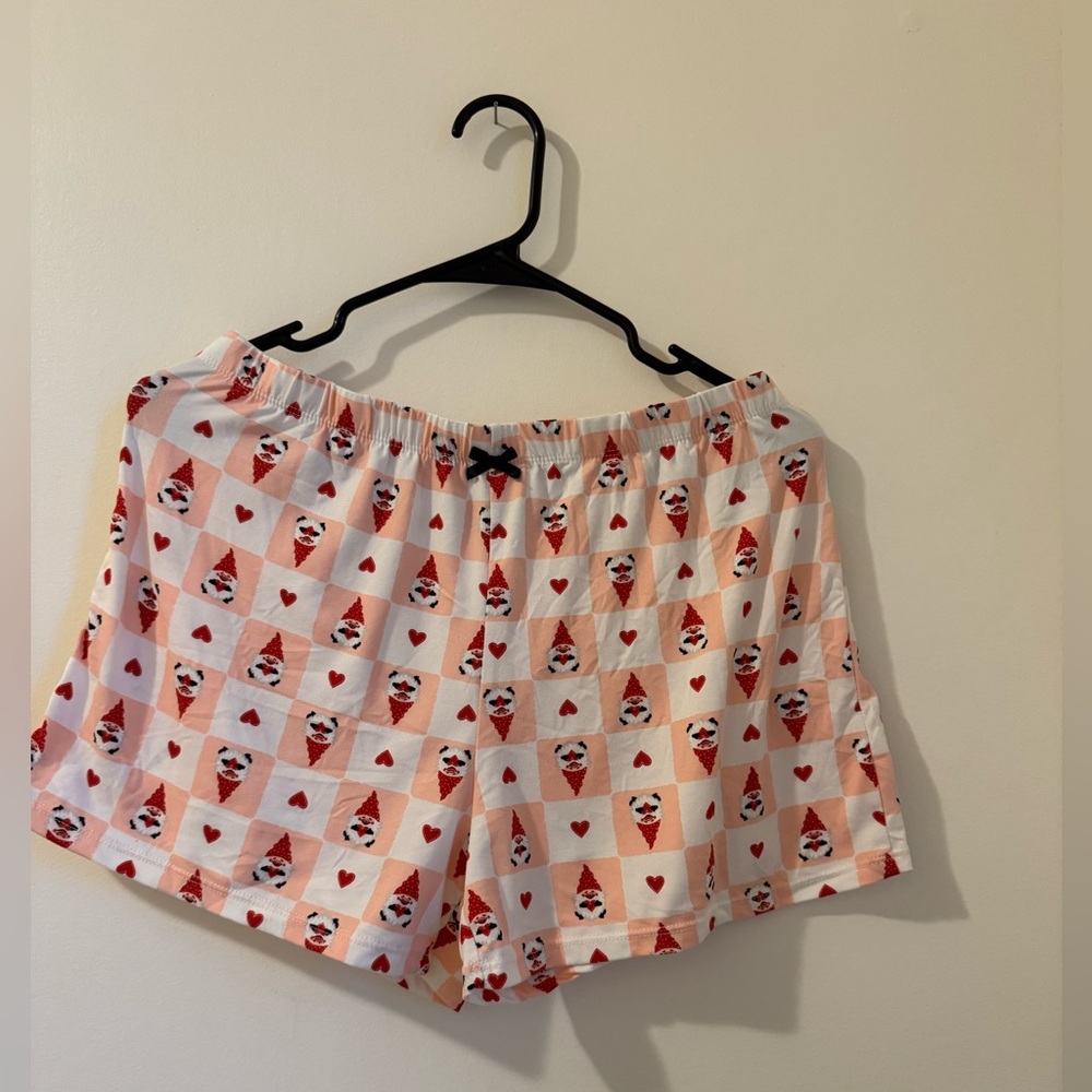 Pink Santa Pajama Shorts